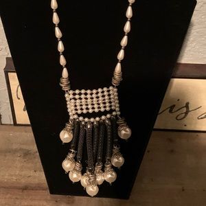 Black and White Statement Necklace
